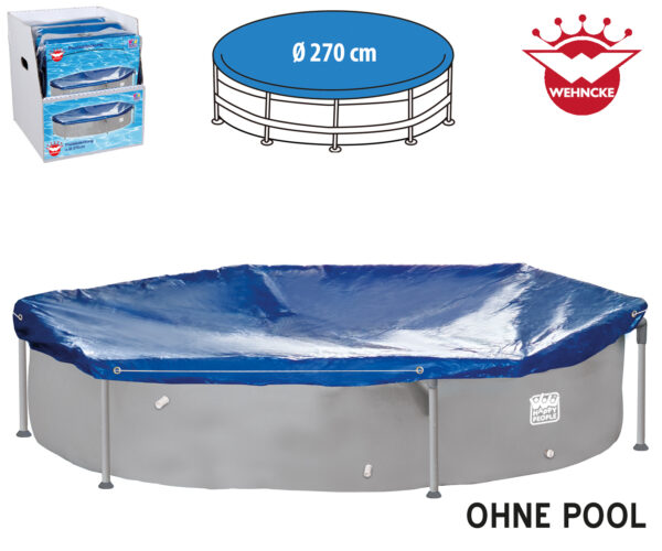 2328335 poolabdeckung mit gummizug blau