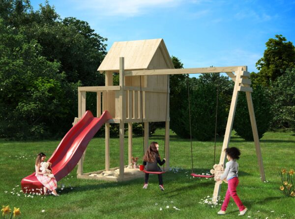 2532491 stelzenspielhaus frieda mit 2 5m rutsche