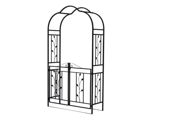 2664567 rosenbogen mit torpforte stahl schwarz