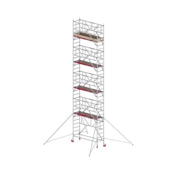 altrex rs tower 41 holzplattform 0 75m x 2 45m mit safe quick arbeitshoehe 10 2 m