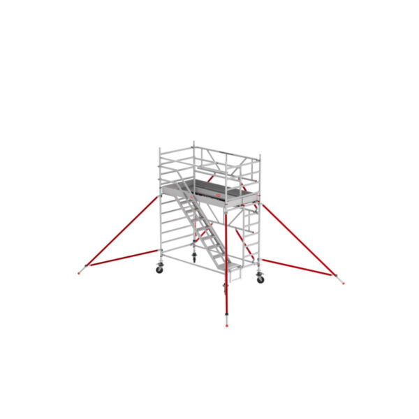 altrex rs tower 53 s treppengeruest 1 35 x 1 85 m holzplattform arbeitshoehe bis 4 2m