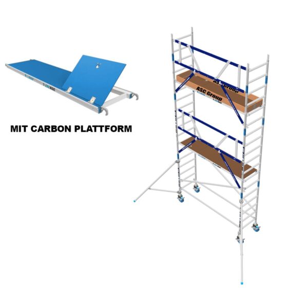 asc group ags rollgeruest 75x190x4 3ph carbon einseitig