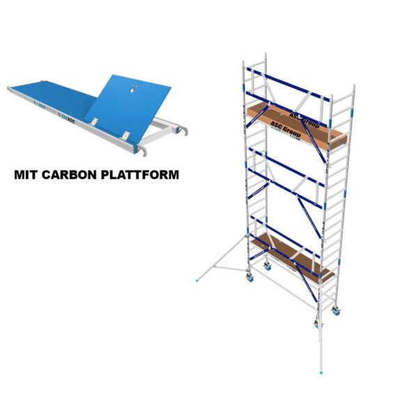 asc group ags rollgeruest 75x250x5 3ph carbon einseitig