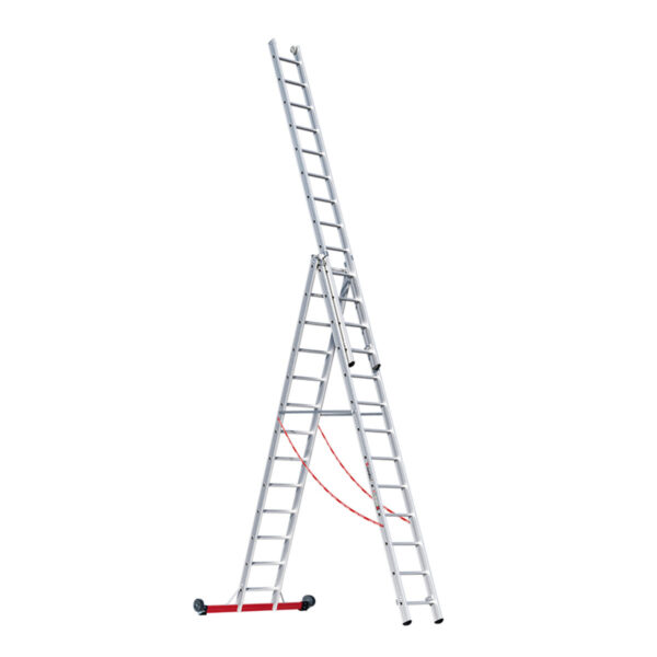 euroline alu mehrzweckleiter 3 teilig nr 30778 rollbar 3x13 1