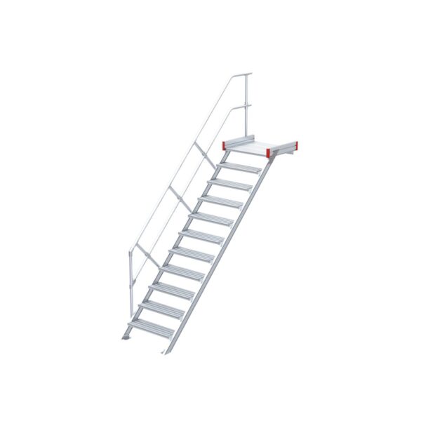 euroline podesttreppe 45 grad 1000 mm stufenbreite 1 treppen podestgelaender 11 stufen