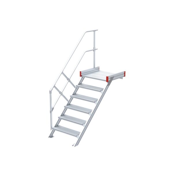 euroline podesttreppe 45 grad 1000 mm stufenbreite 1 treppen podestgelaender 6 stufen