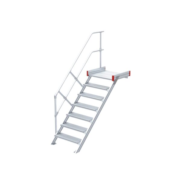 euroline podesttreppe 45 grad 1000 mm stufenbreite 1 treppen podestgelaender 7 stufen