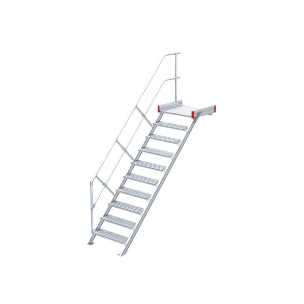 euroline podesttreppe 45 grad 600 mm stufenbreite 1 treppen podestgelaender 10 stufen