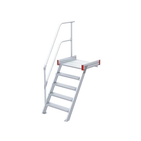 euroline podesttreppe 60 grad 1000 mm stufenbreite 1 treppen podestgelaender 5 stufen