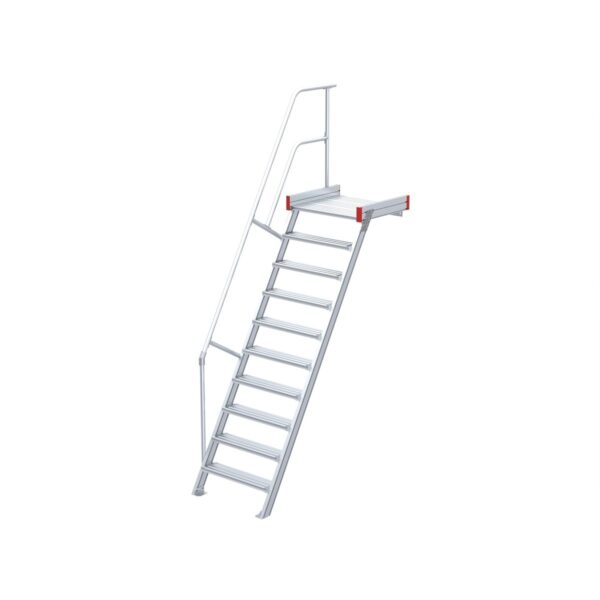 euroline podesttreppe 60 grad 600 mm stufenbreite 1 treppen podestgelaender 10 stufen