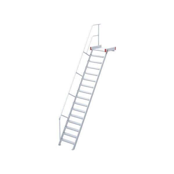 euroline podesttreppe 60 grad 600 mm stufenbreite 1 treppen podestgelaender 16 stufen