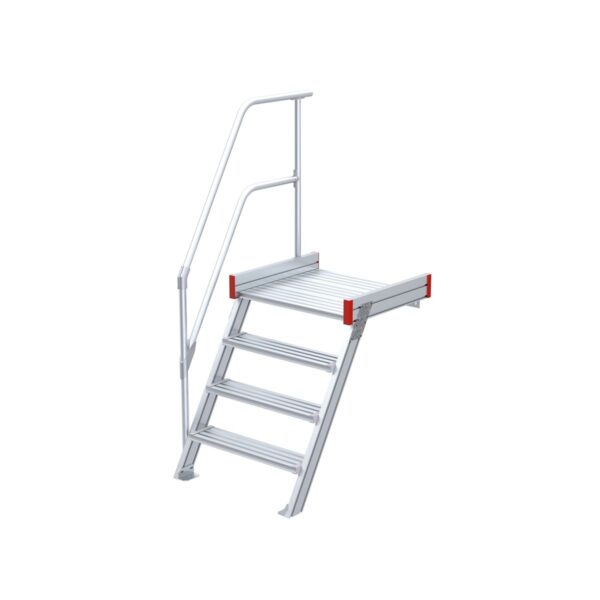 euroline podesttreppe 60 grad 600 mm stufenbreite 1 treppen podestgelaender 4 stufen