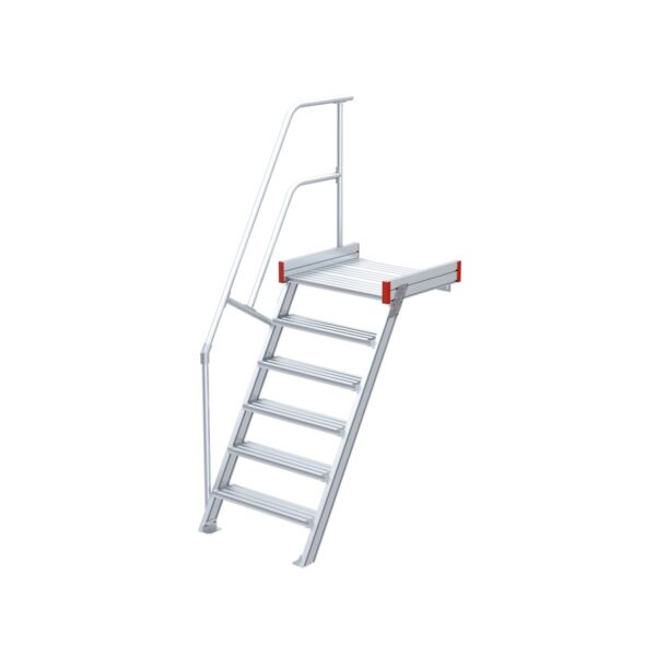 euroline podesttreppe 60 grad 600 mm stufenbreite 1 treppen podestgelaender 6 stufen