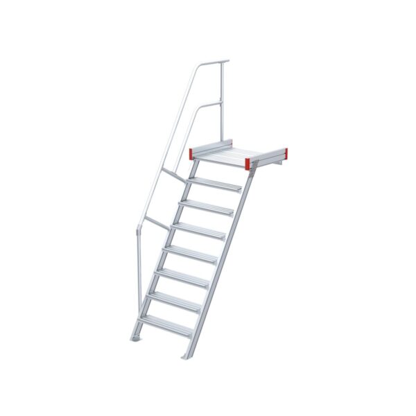 euroline podesttreppe 60 grad 600 mm stufenbreite 1 treppen podestgelaender 8 stufen