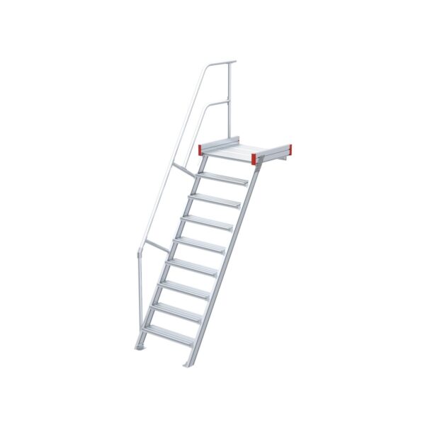 euroline podesttreppe 60 grad 600 mm stufenbreite 1 treppen podestgelaender 9 stufen