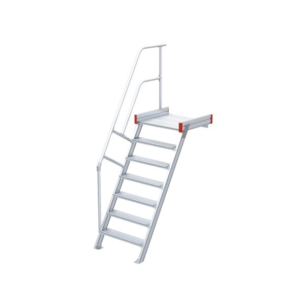 euroline podesttreppe 60 grad 800 mm stufenbreite 1 treppen podestgelaender 7 stufen