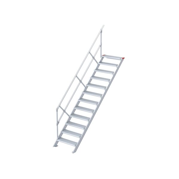 euroline treppe 45 grad 1000 mm stufenbreite 1 handlauf 12 stufen