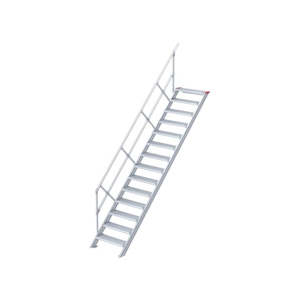 euroline treppe 45 grad 1000 mm stufenbreite 1 handlauf 14 stufen