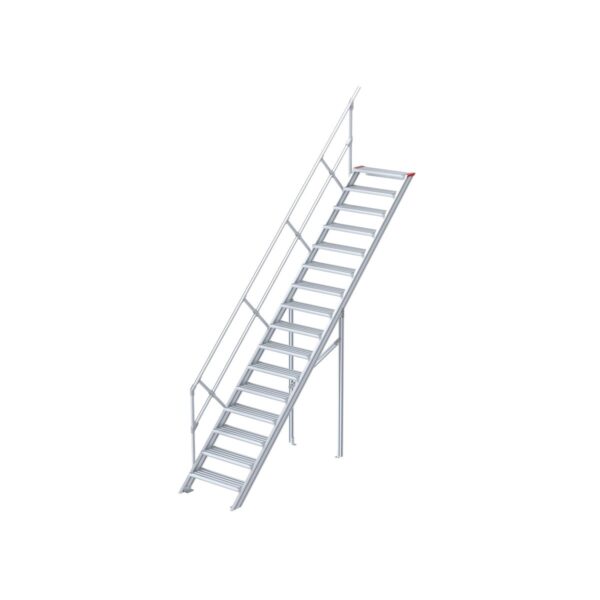 euroline treppe 45 grad 1000 mm stufenbreite 1 handlauf 16 stufen