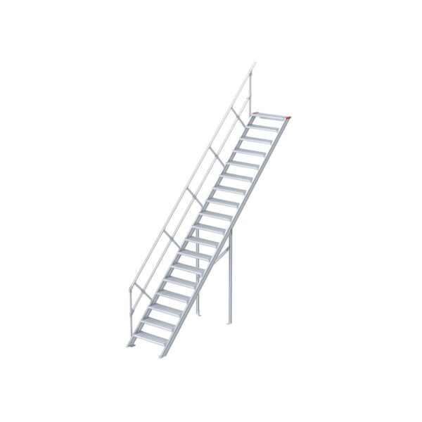 euroline treppe 45 grad 1000 mm stufenbreite 1 handlauf 18 stufen