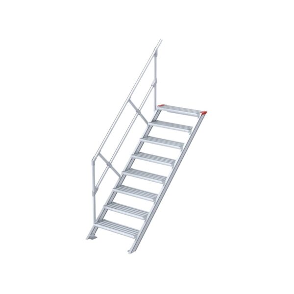 euroline treppe 45 grad 1000 mm stufenbreite 1 handlauf 8 stufen