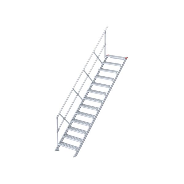 euroline treppe 45 grad 600 mm stufenbreite 1 handlauf 13 stufen