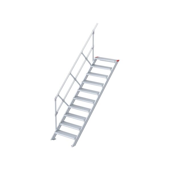 euroline treppe 45 grad 800 mm stufenbreite 1 handlauf 10 stufen