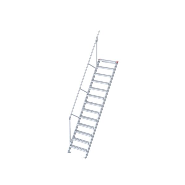 euroline treppe 60 grad 600 mm stufenbreite 1 handlauf 13 stufen