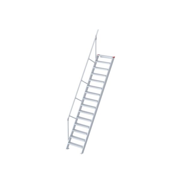 euroline treppe 60 grad 600 mm stufenbreite 1 handlauf 15 stufen