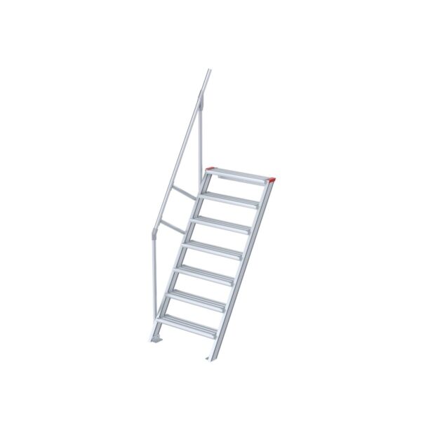 euroline treppe 60 grad 800 mm stufenbreite 1 handlauf 7 stufen