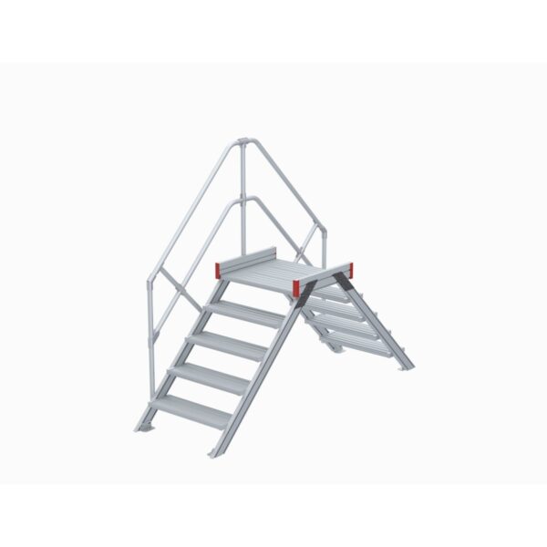 euroline uebergang 45 grad 1000 mm stufenbreite 1 treppen podestgelaender 5 stufen