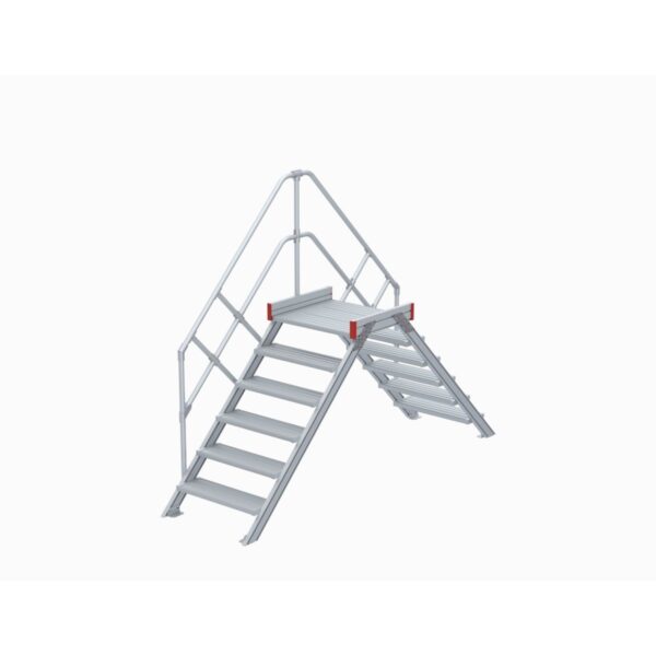 euroline uebergang 45 grad 1000 mm stufenbreite 1 treppen podestgelaender 6 stufen