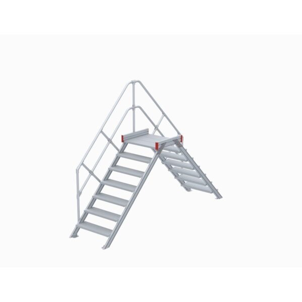 euroline uebergang 45 grad 1000 mm stufenbreite 1 treppen podestgelaender 7 stufen