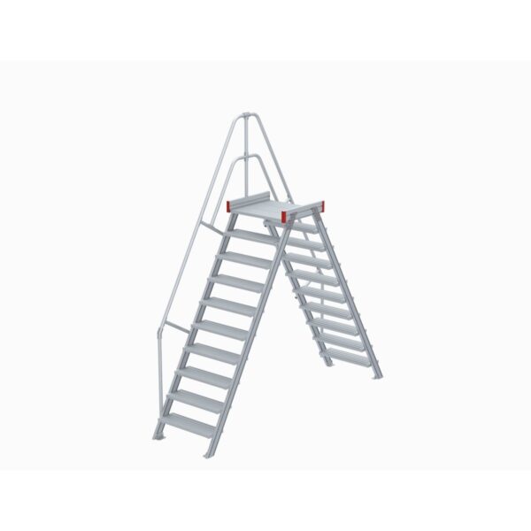 euroline uebergang 60 grad 600 mm stufenbreite 1 treppen podestgelaender 10 stufen