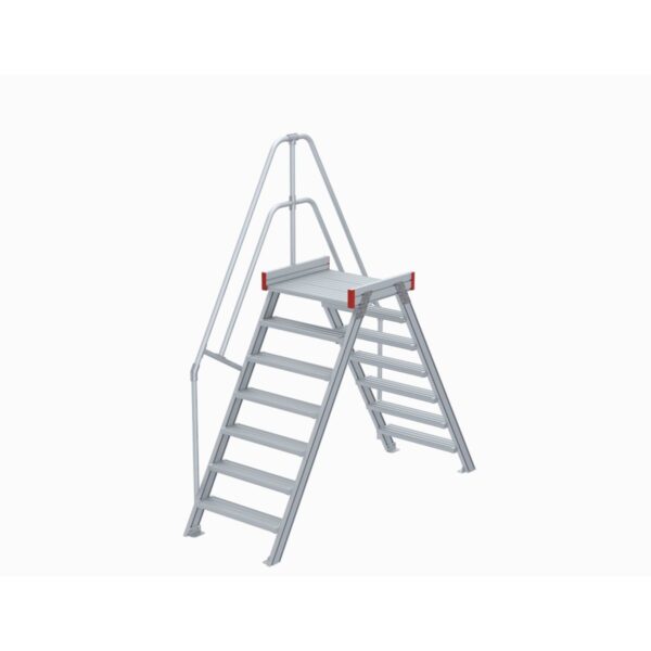 euroline uebergang 60 grad 600 mm stufenbreite 1 treppen podestgelaender 7 stufen