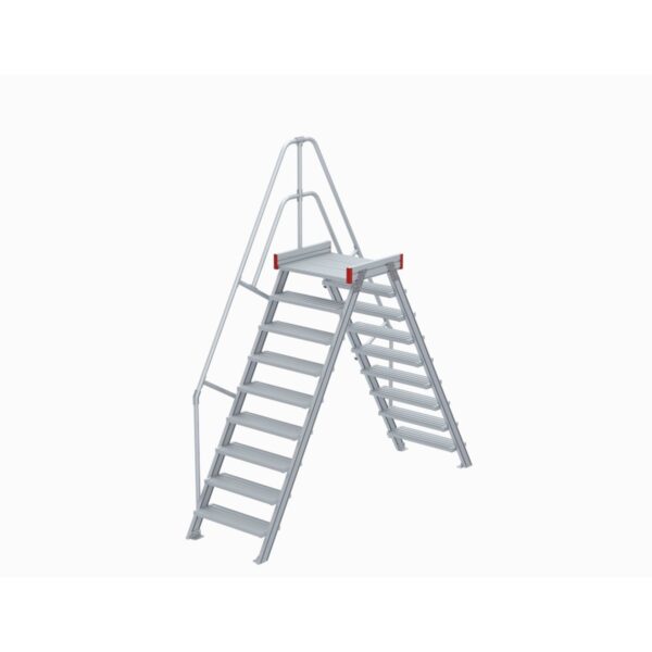 euroline uebergang 60 grad 600 mm stufenbreite 1 treppen podestgelaender 9 stufen