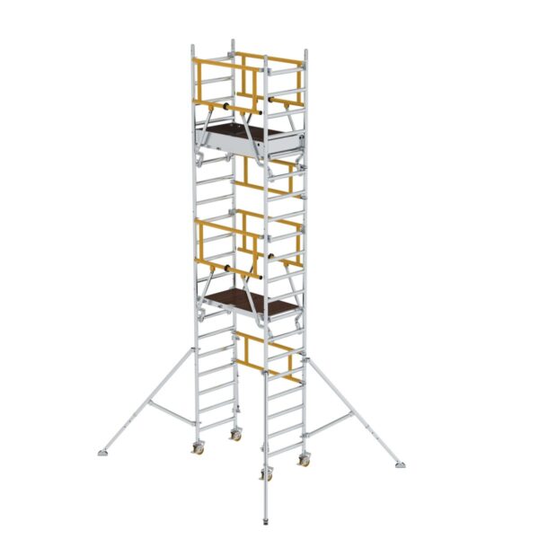 guenzburger steigtechnik flexxtower mit sicherheits gelaendern