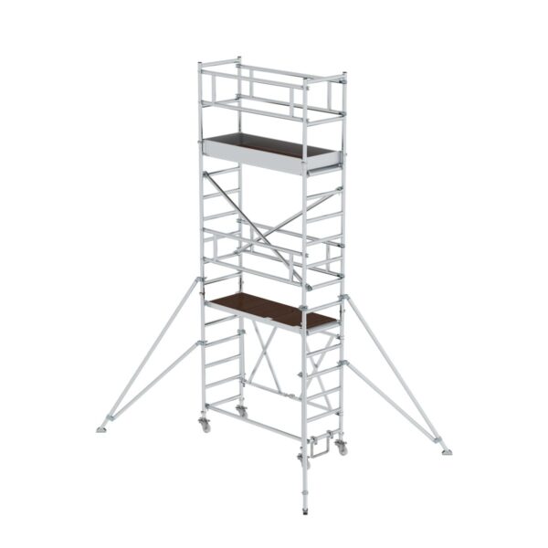 guenzburger steigtechnik klappgeruest 0 75 x 1 80 m mit ausleger plattformhoehe 3 80 m