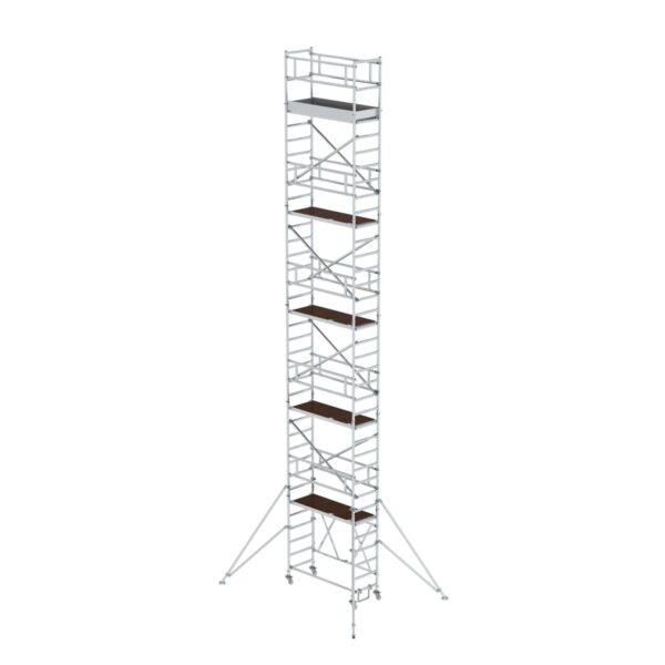 guenzburger steigtechnik klappgeruest 0 75 x 1 80 m mit ausleger plattformhoehe 9 80 m