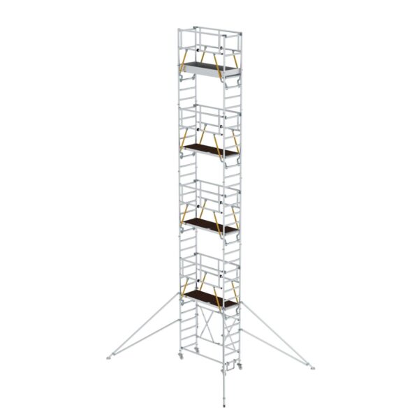 guenzburger steigtechnik klappgeruest sg 0 75 x 1 80 m mit ausleger plattformhoehe 9 08 m