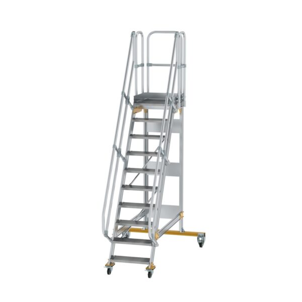 guenzburger steigtechnik plattformtreppe fahrbar 60 stufenbreite 600 mm 10 stufen