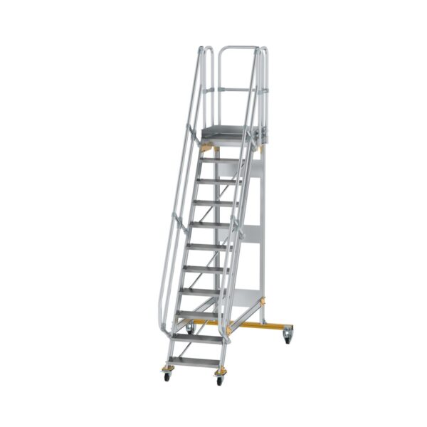 guenzburger steigtechnik plattformtreppe fahrbar 60 stufenbreite 600 mm 11 stufen