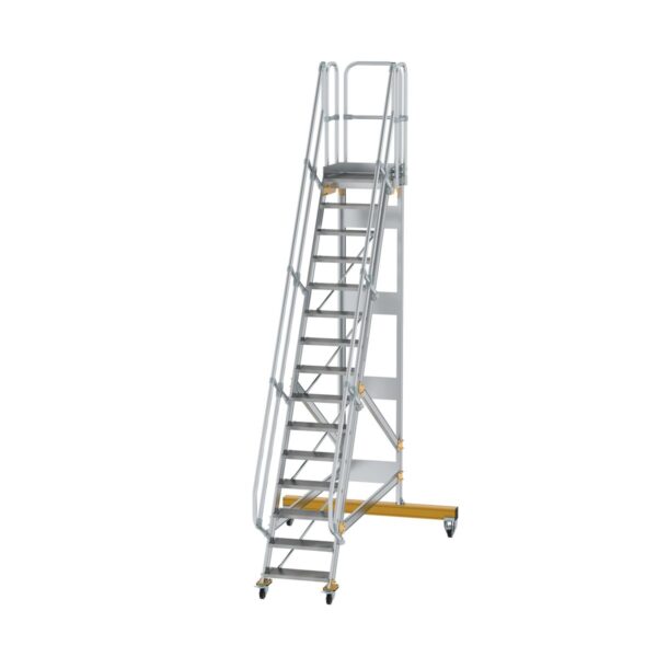 guenzburger steigtechnik plattformtreppe fahrbar 60 stufenbreite 600 mm 15 stufen