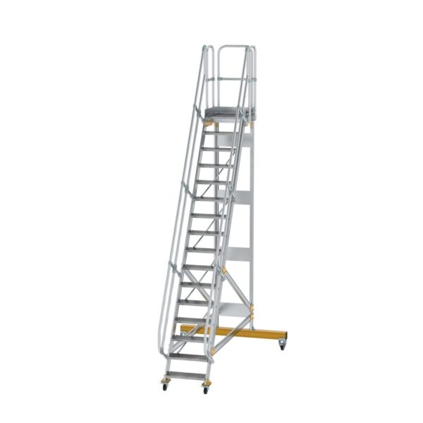 guenzburger steigtechnik plattformtreppe fahrbar 60 stufenbreite 600 mm 16 stufen