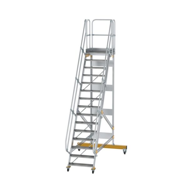 guenzburger steigtechnik plattformtreppe fahrbar 60 stufenbreite 800 mm 15 stufen