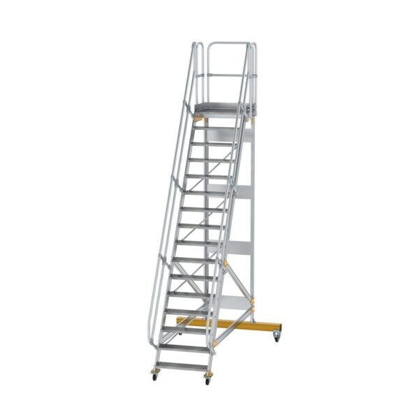 guenzburger steigtechnik plattformtreppe fahrbar 60 stufenbreite 800 mm 16 stufen