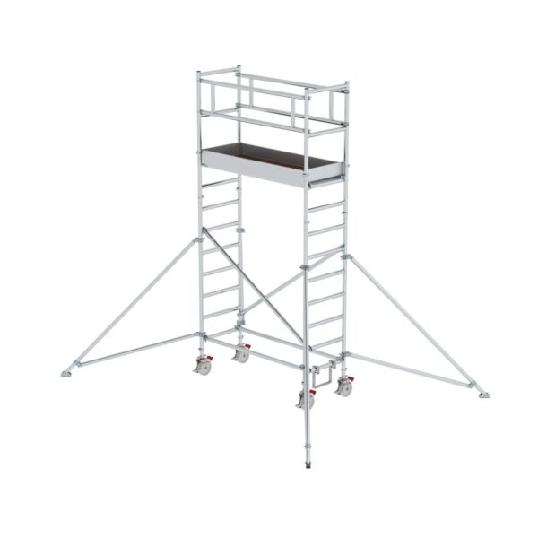 guenzburger steigtechnik rollgeruest 0 75 x 1 80 m mit plattform im 2 m abstand ausleger plattformhoehe 3 35 m