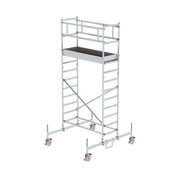 guenzburger steigtechnik rollgeruest 0 75 x 1 80 m mit plattform im 2 m abstand fahrbalken plattformhoehe 3 m