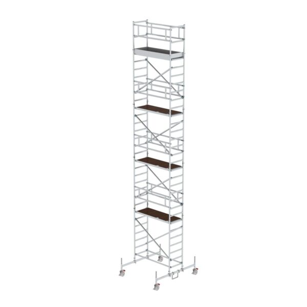 guenzburger steigtechnik rollgeruest 0 75 x 1 80 m mit plattform im 2 m abstand fahrbalken plattformhoehe 8 45 m