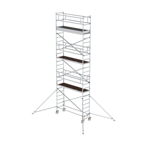 guenzburger steigtechnik rollgeruest 0 75 x 2 45 m mit plattform im 2 m abstand ausleger plattformhoehe 6 35 m